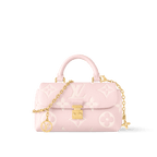 Nano Madeleine bag in bicolor Monogram Empreinte leather with gold-tone S-Lock closure and removable chain.
