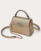 MINI VSLING HANDBAG IN METALLIC GRAINY CALFSKIN