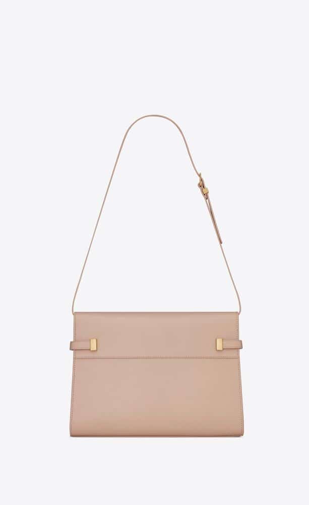 MANHATTAN SHOULDER BAG IN BOX SAINT LAURENT LEATHER