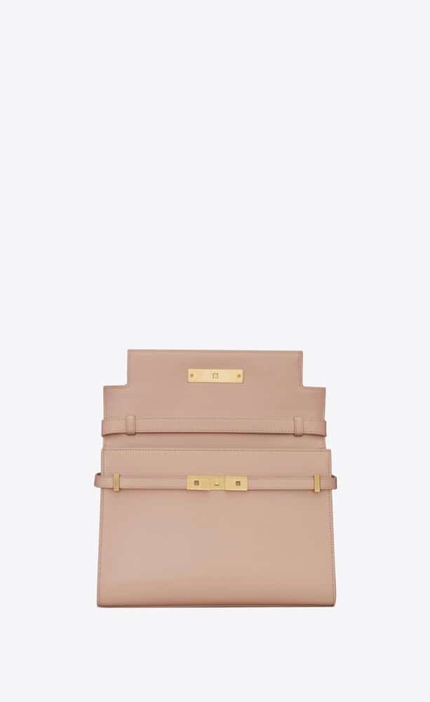 MANHATTAN SHOULDER BAG IN BOX SAINT LAURENT LEATHER
