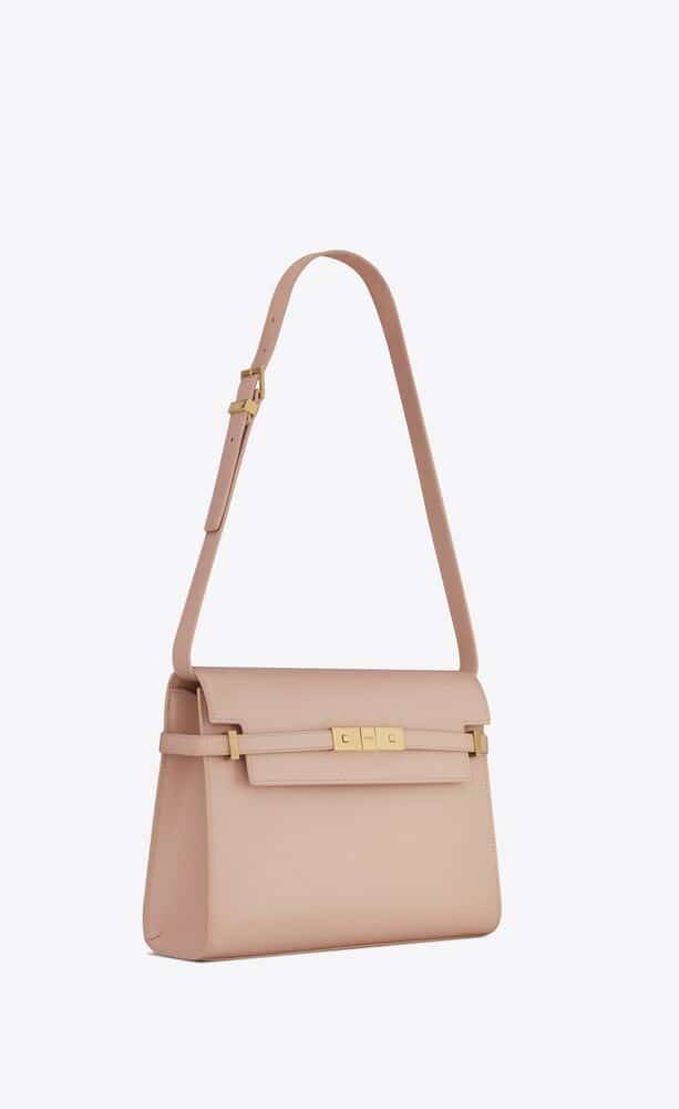 MANHATTAN SHOULDER BAG IN BOX SAINT LAURENT LEATHER
