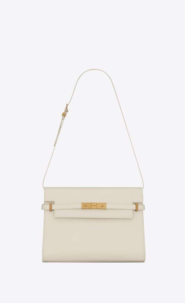 MANHATTAN SHOULDER BAG IN BOX SAINT LAURENT LEATHER