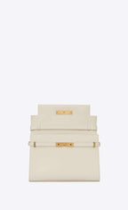 MANHATTAN SHOULDER BAG IN BOX SAINT LAURENT LEATHER