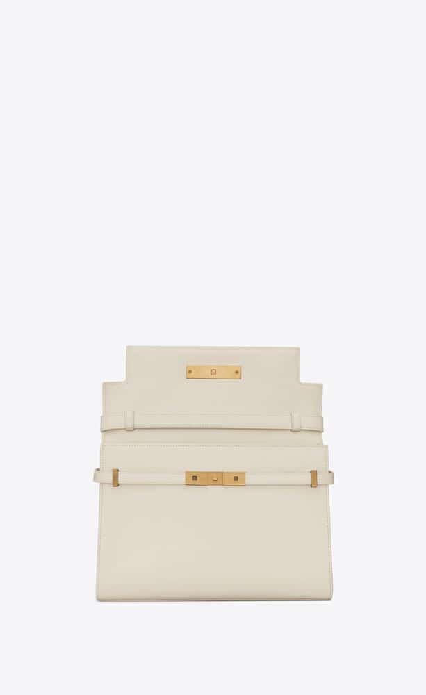 MANHATTAN SHOULDER BAG IN BOX SAINT LAURENT LEATHER