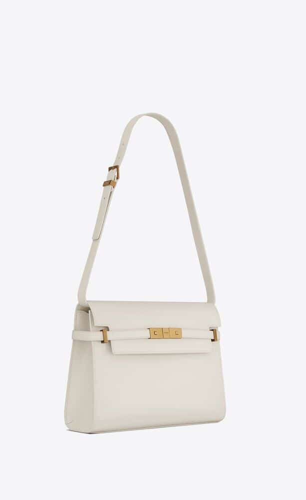 MANHATTAN SHOULDER BAG IN BOX SAINT LAURENT LEATHER
