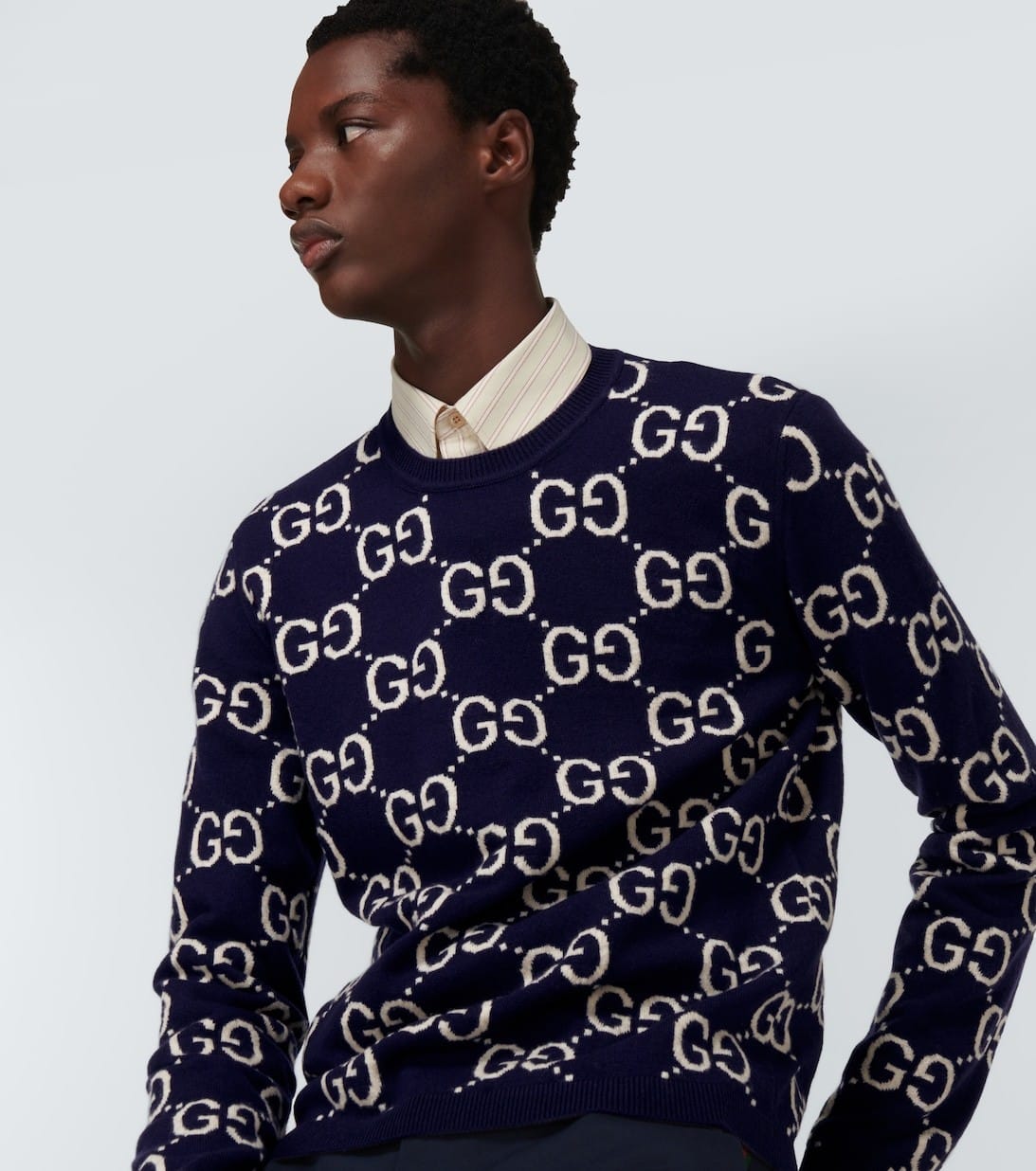 GG jacquard wool sweater