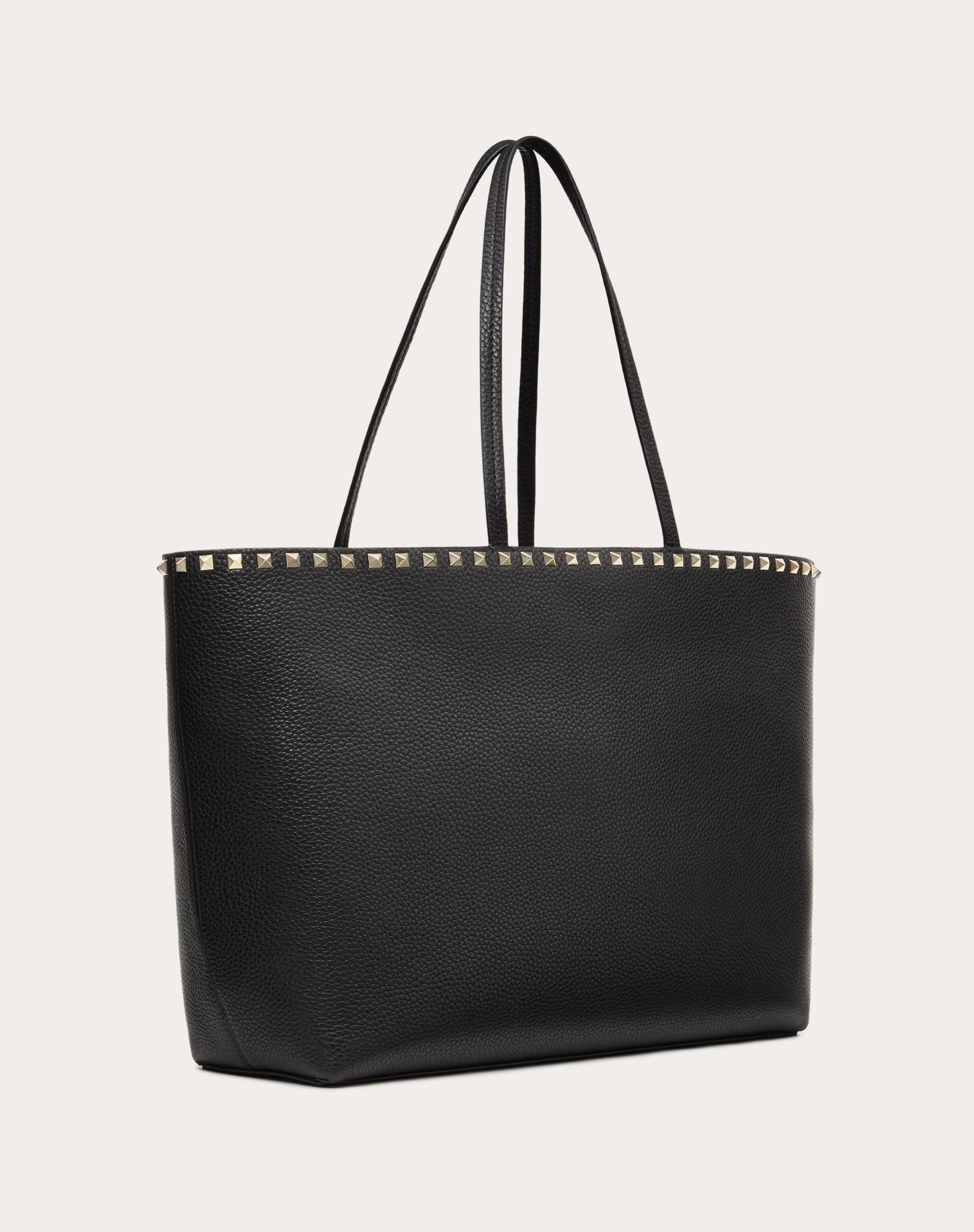 ROCKSTUD GRAINY CALFSKIN TOTE BAG