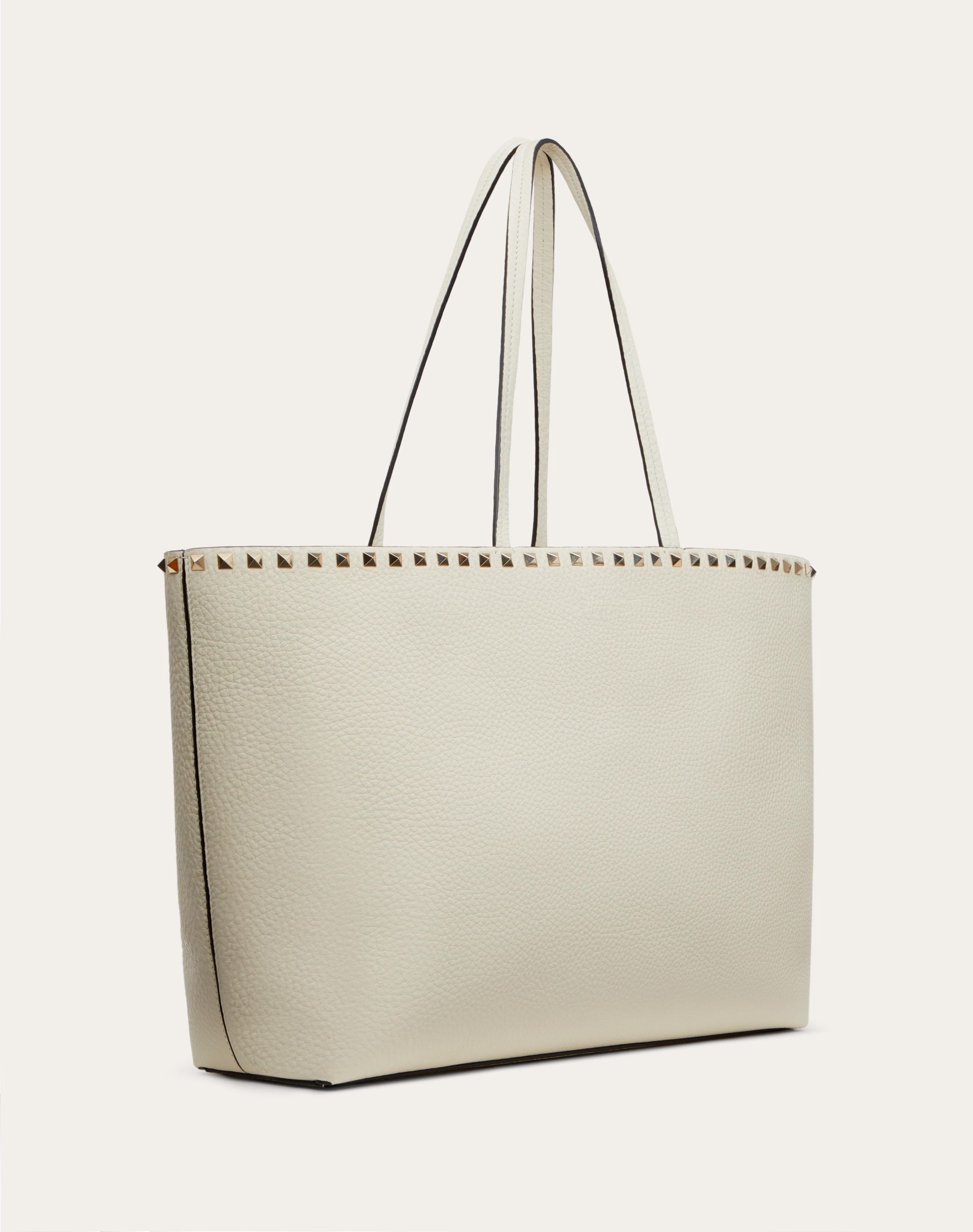 ROCKSTUD GRAINY CALFSKIN TOTE BAG