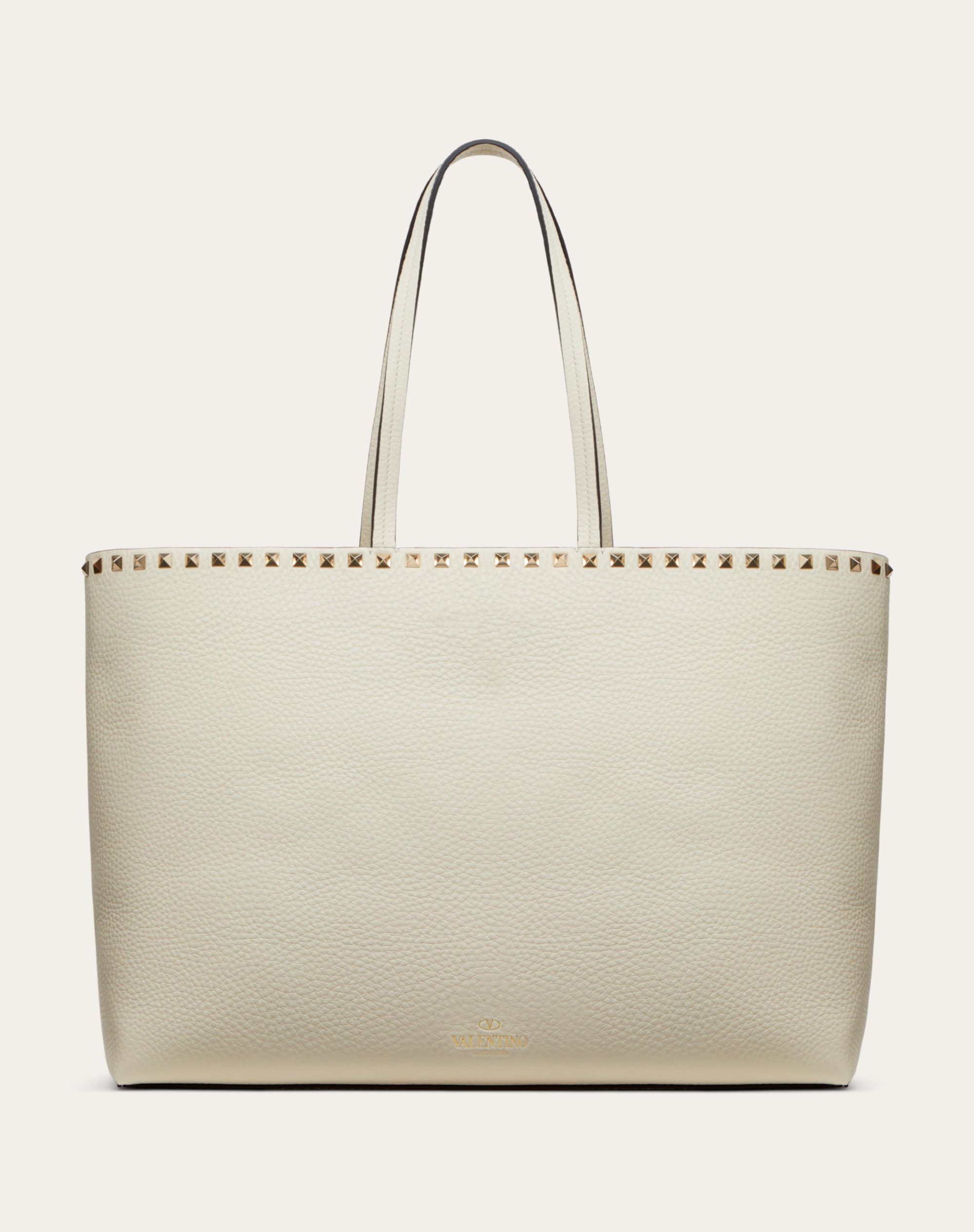 ROCKSTUD GRAINY CALFSKIN TOTE BAG