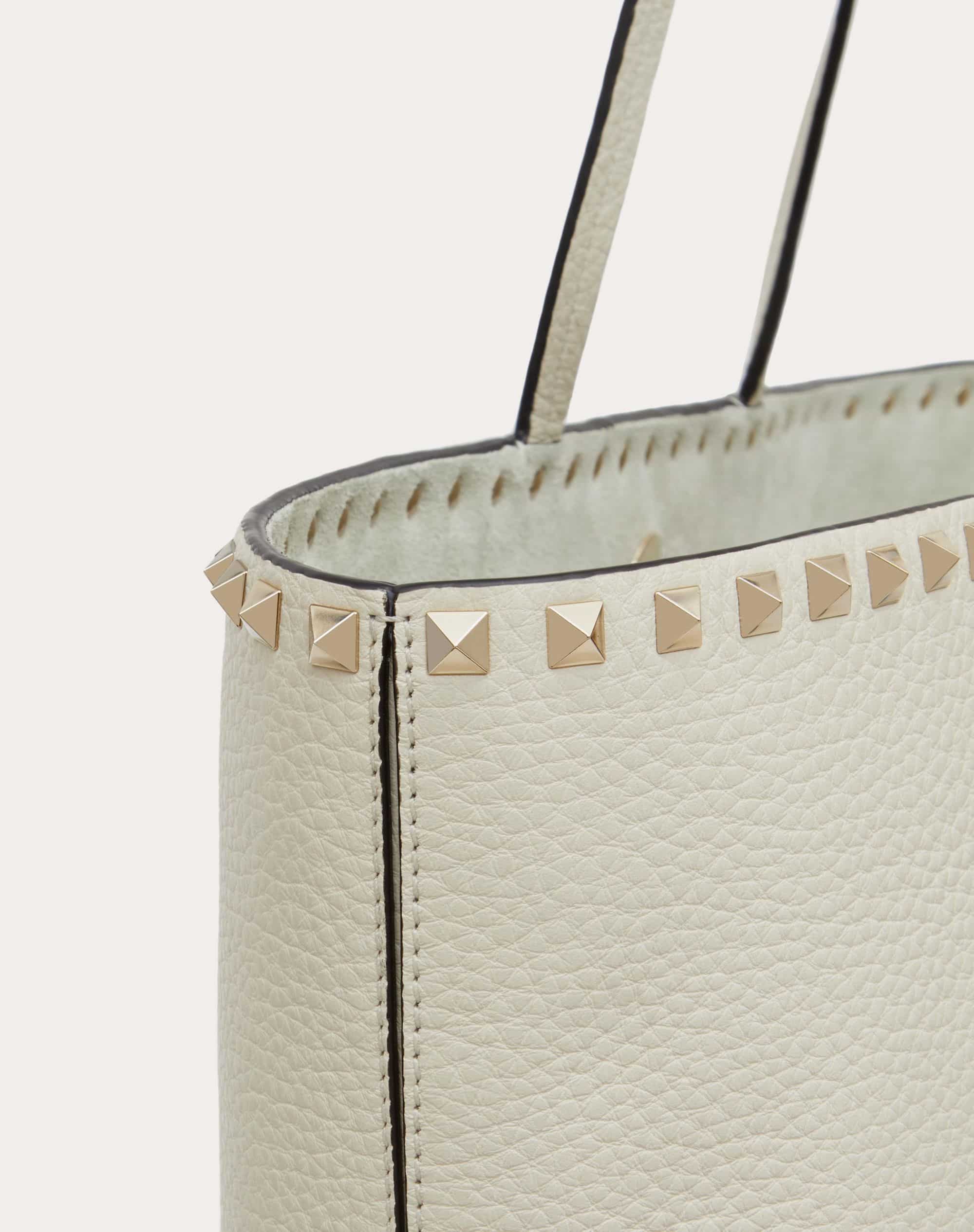 ROCKSTUD GRAINY CALFSKIN TOTE BAG