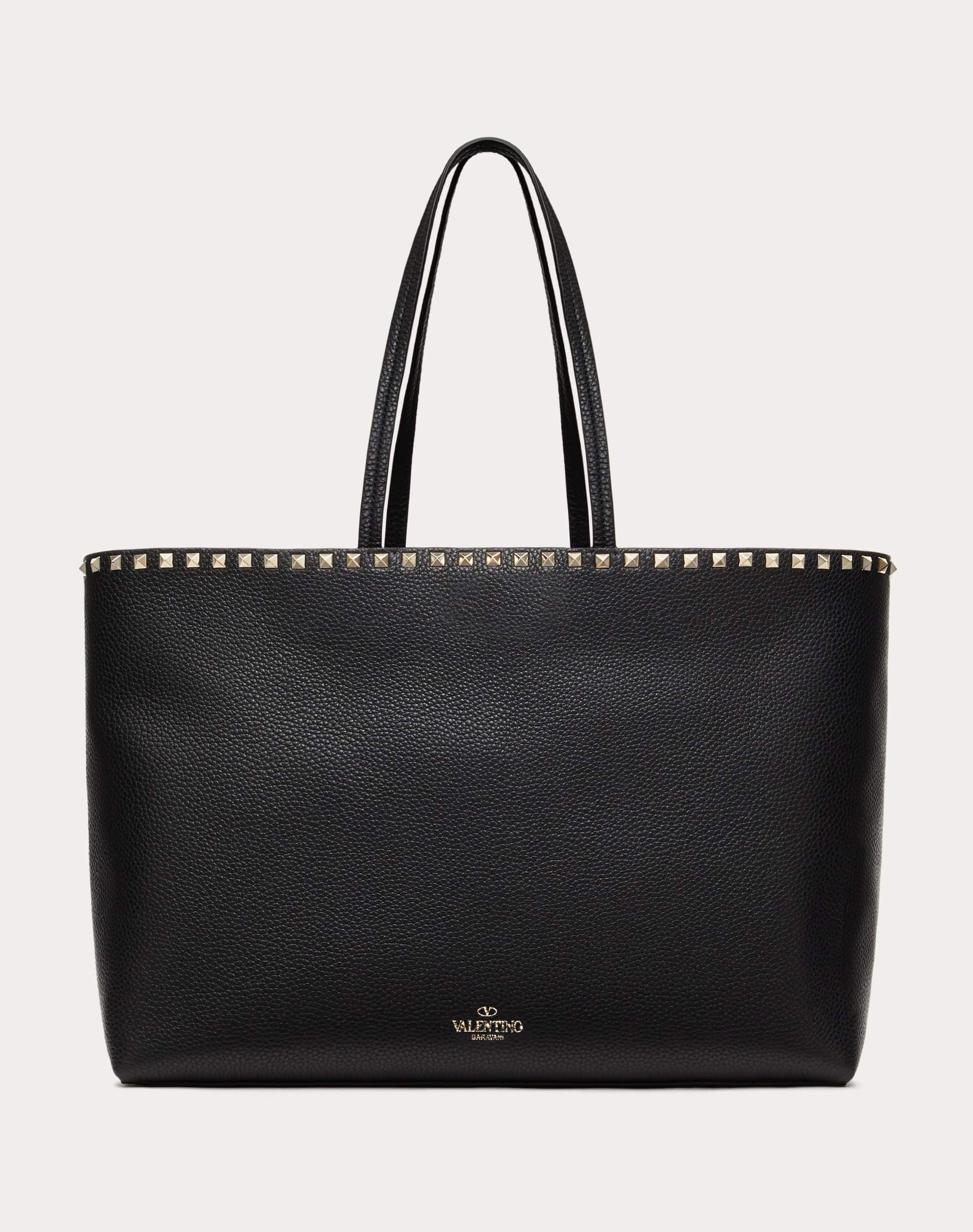 ROCKSTUD GRAINY CALFSKIN TOTE BAG