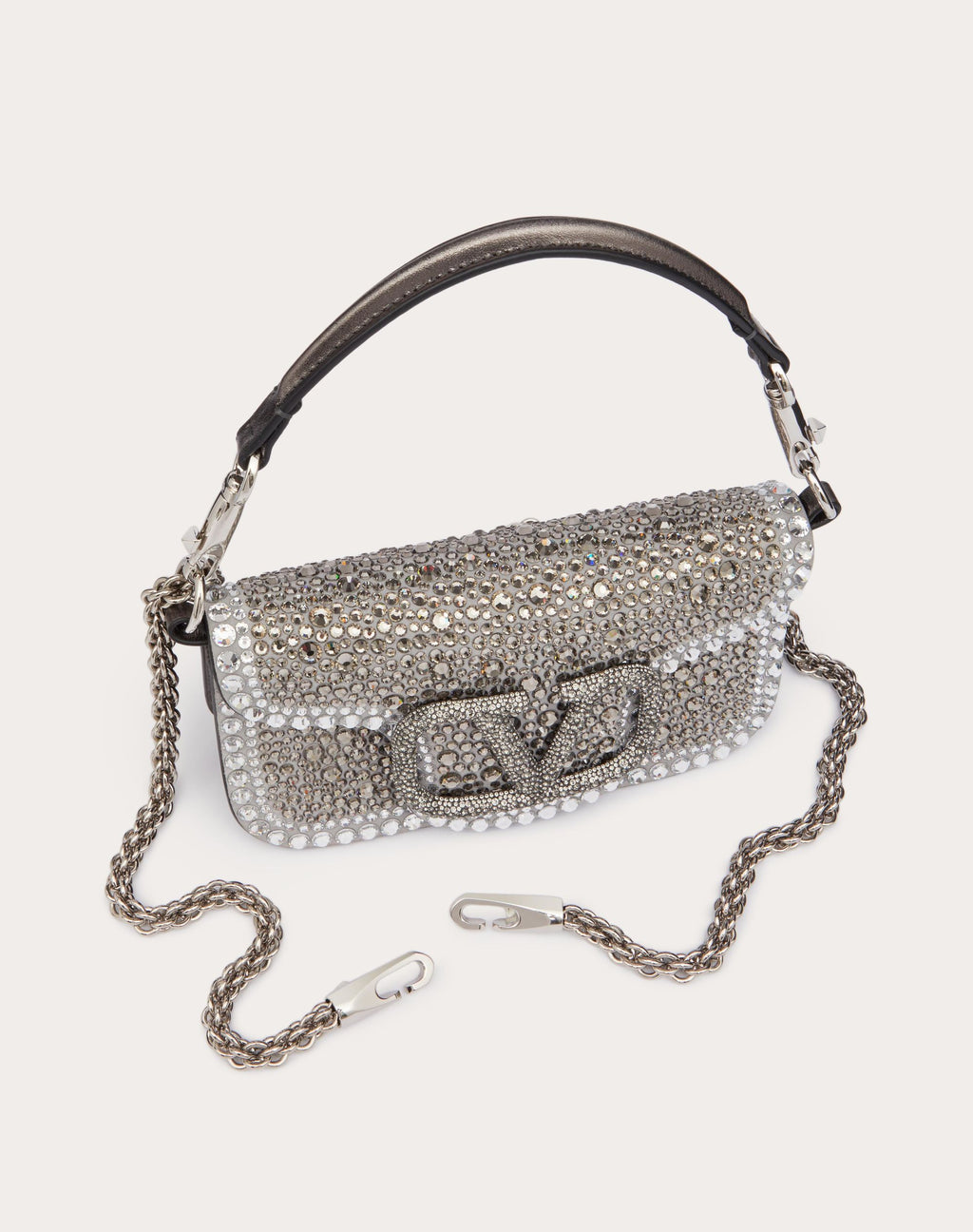 SMALL LOCÒ SHOULDER BAG WITH RHINESTONES
