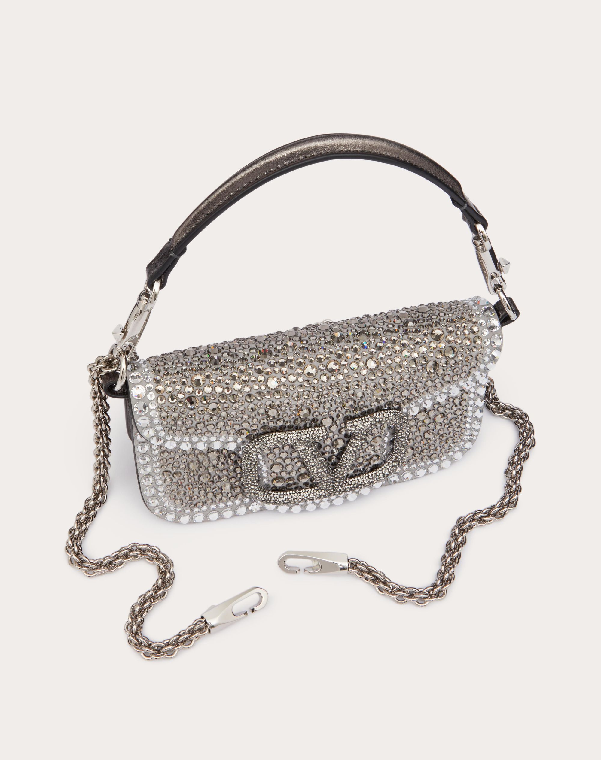 SMALL LOCÒ SHOULDER BAG WITH RHINESTONES