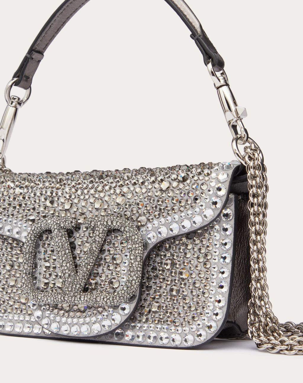 SMALL LOCÒ SHOULDER BAG WITH RHINESTONES