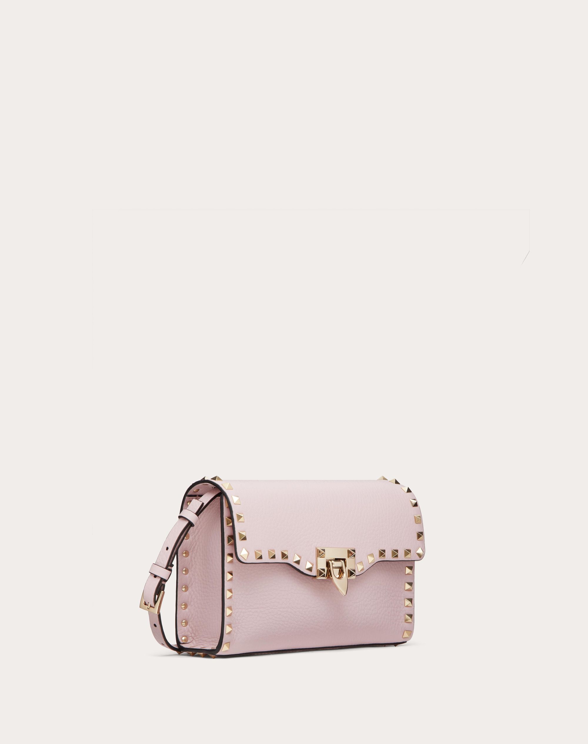 SMALL ROCKSTUD GRAINY CALFSKIN CROSSBODY BAG