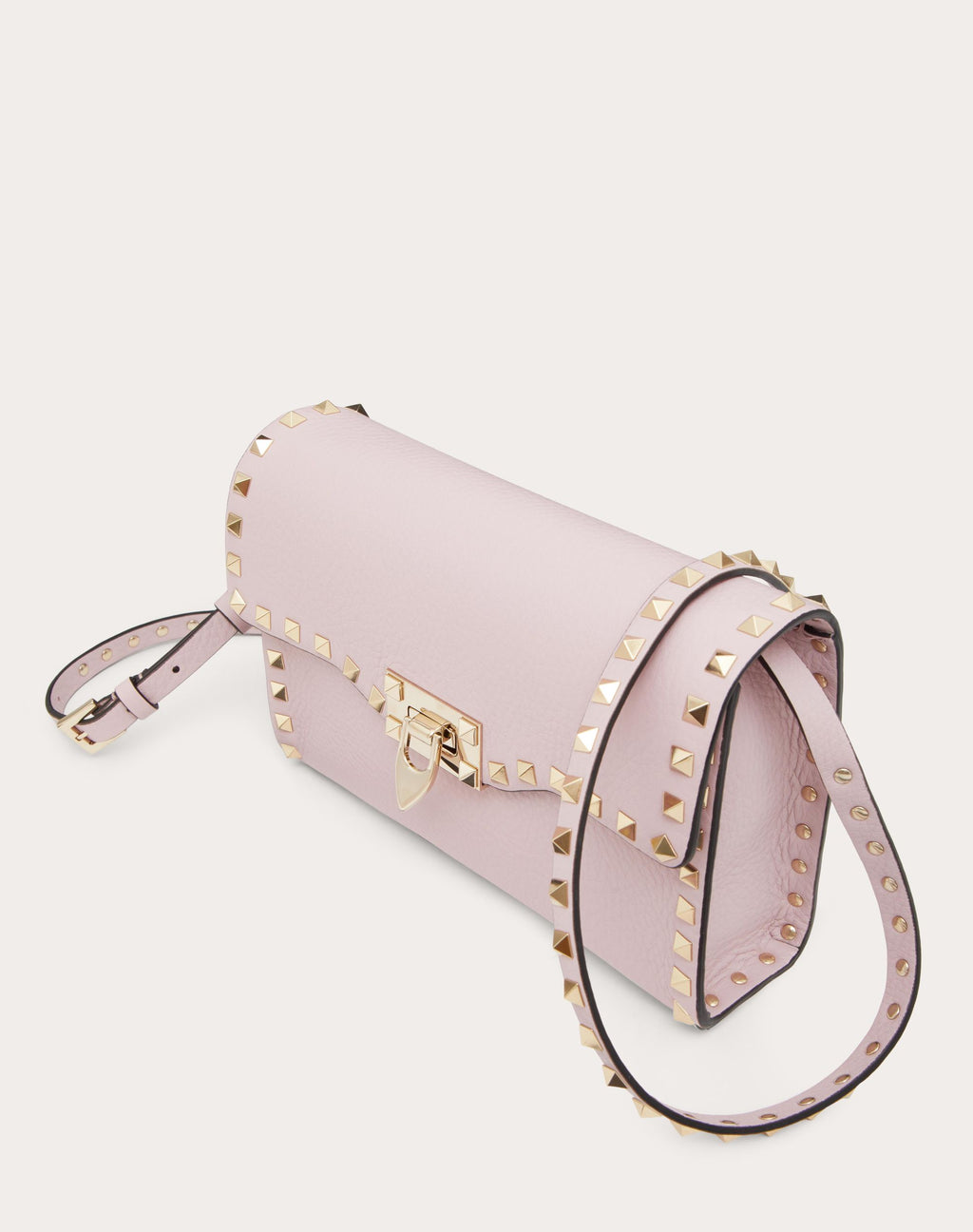 SMALL ROCKSTUD GRAINY CALFSKIN CROSSBODY BAG