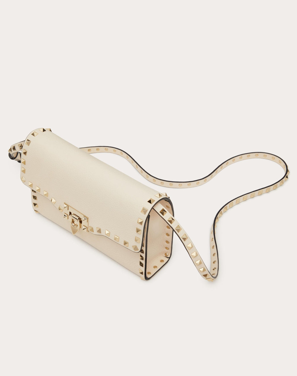 SMALL ROCKSTUD GRAINY CALFSKIN CROSSBODY BAG