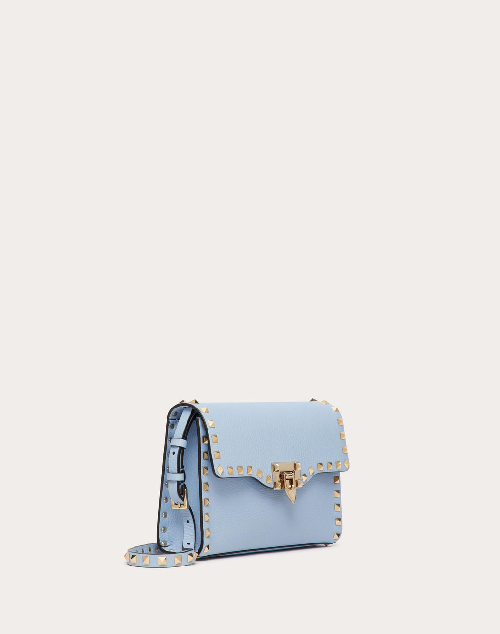 SMALL ROCKSTUD GRAINY CALFSKIN CROSSBODY BAG