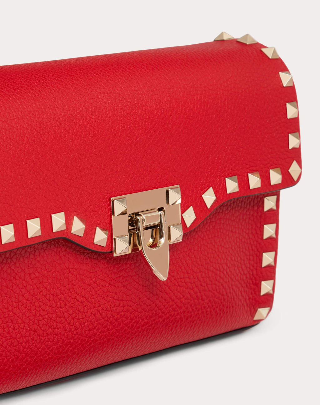 SMALL ROCKSTUD GRAINY CALFSKIN CROSSBODY BAG