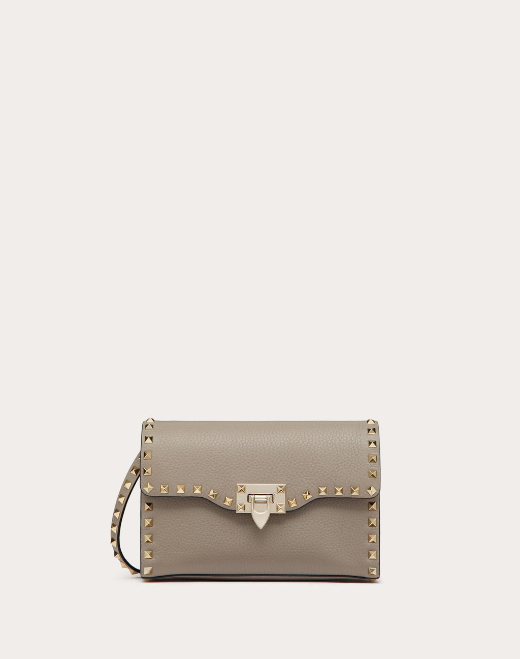 SMALL ROCKSTUD GRAINY CALFSKIN CROSSBODY BAG