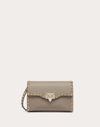 SMALL ROCKSTUD GRAINY CALFSKIN CROSSBODY BAG