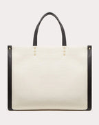 SMALL VLTN PRINT CANVAS TOTE BAG