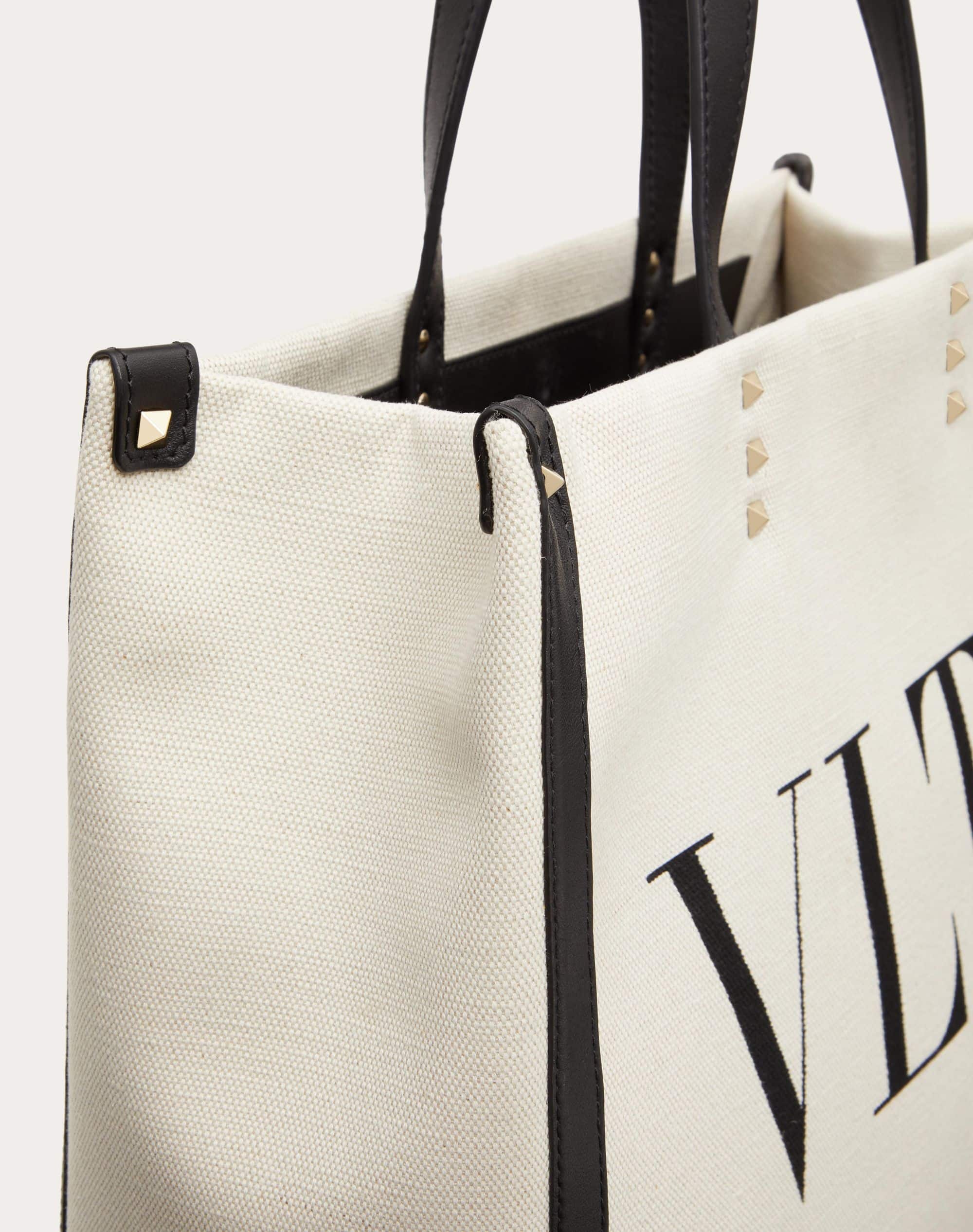 SMALL VLTN PRINT CANVAS TOTE BAG