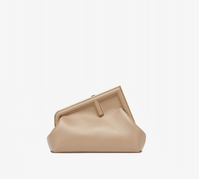 Fendi First Small Dove gray leather bag