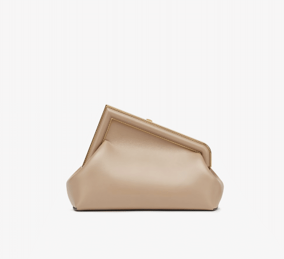 Fendi First Small Dove gray leather bag