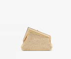 Fendi First Small Beige macramé bag