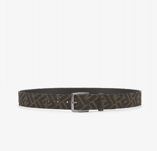 Brown FF fabric belt