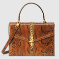 Gucci Sylvie 1969 python small top handle bag