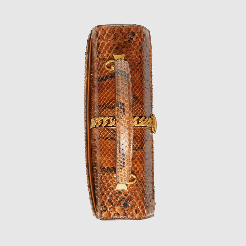 Gucci Sylvie 1969 python small top handle bag