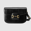 Gucci 1955 Horsebit snakeskin shoulder bag