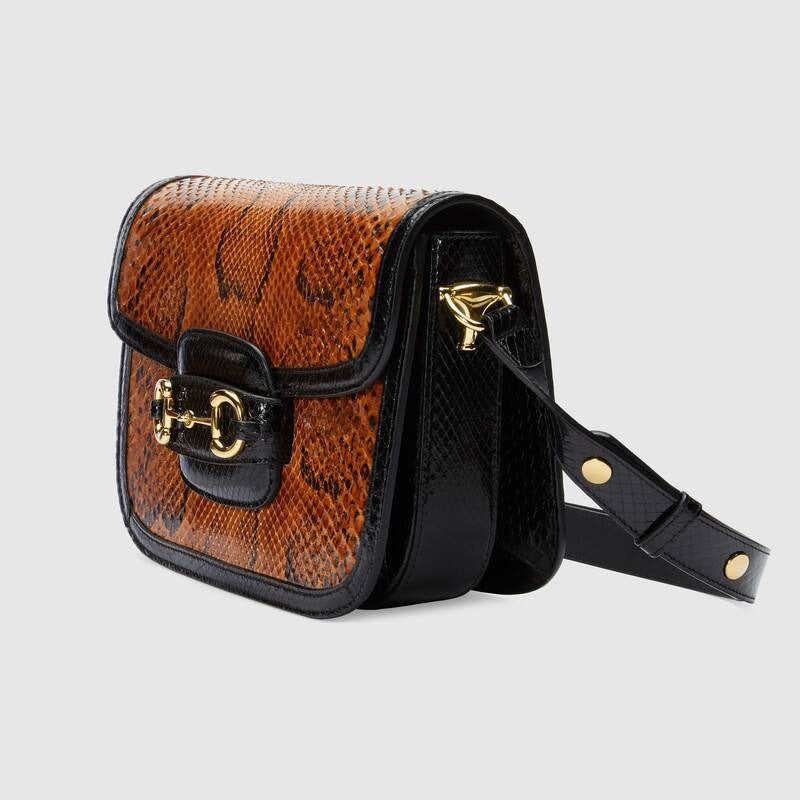Gucci 1955 Horsebit python shoulder bag