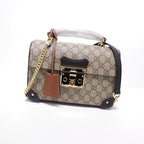 Gucci Padlock GG small bamboo shoulder bag