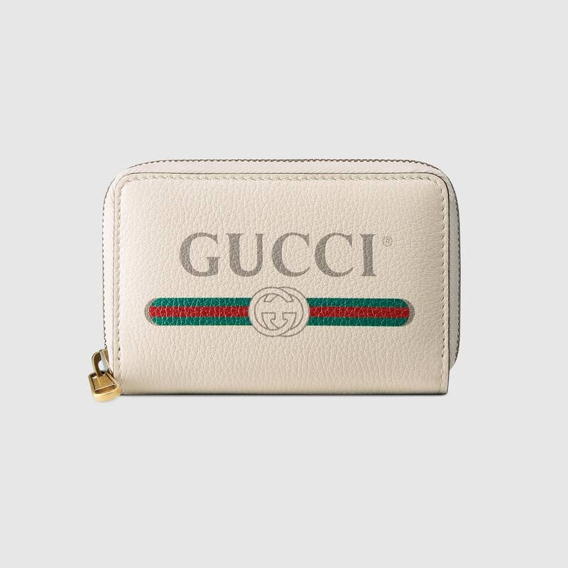 Gucci Print leather card case