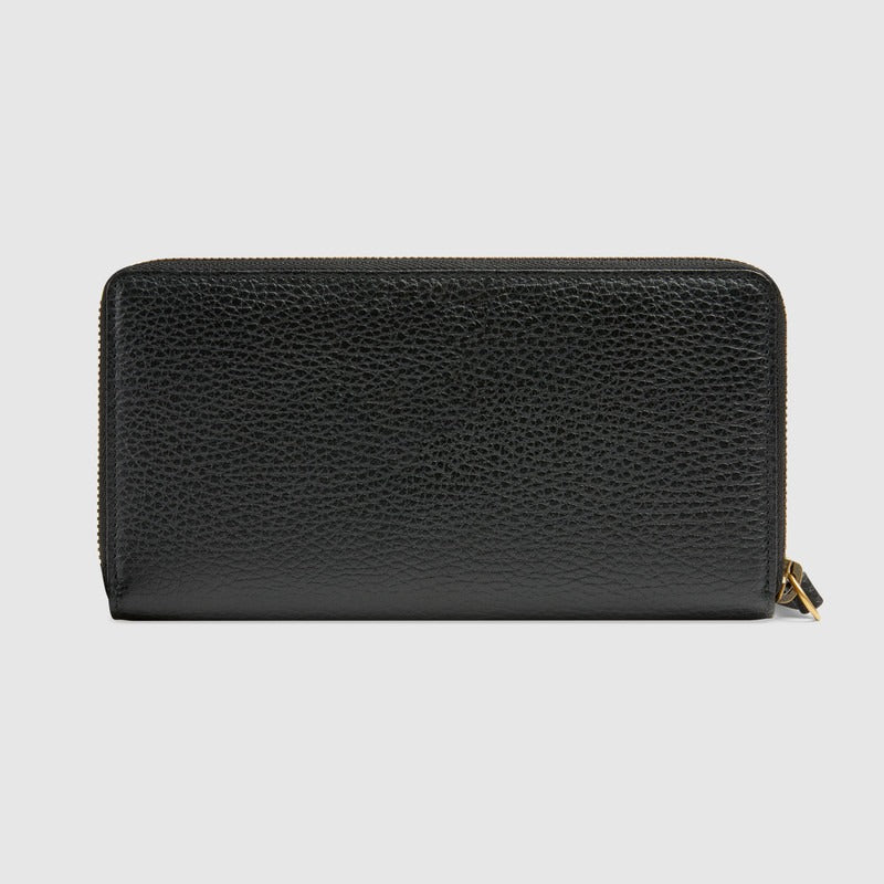 Gucci Leather zip around wallet with bow