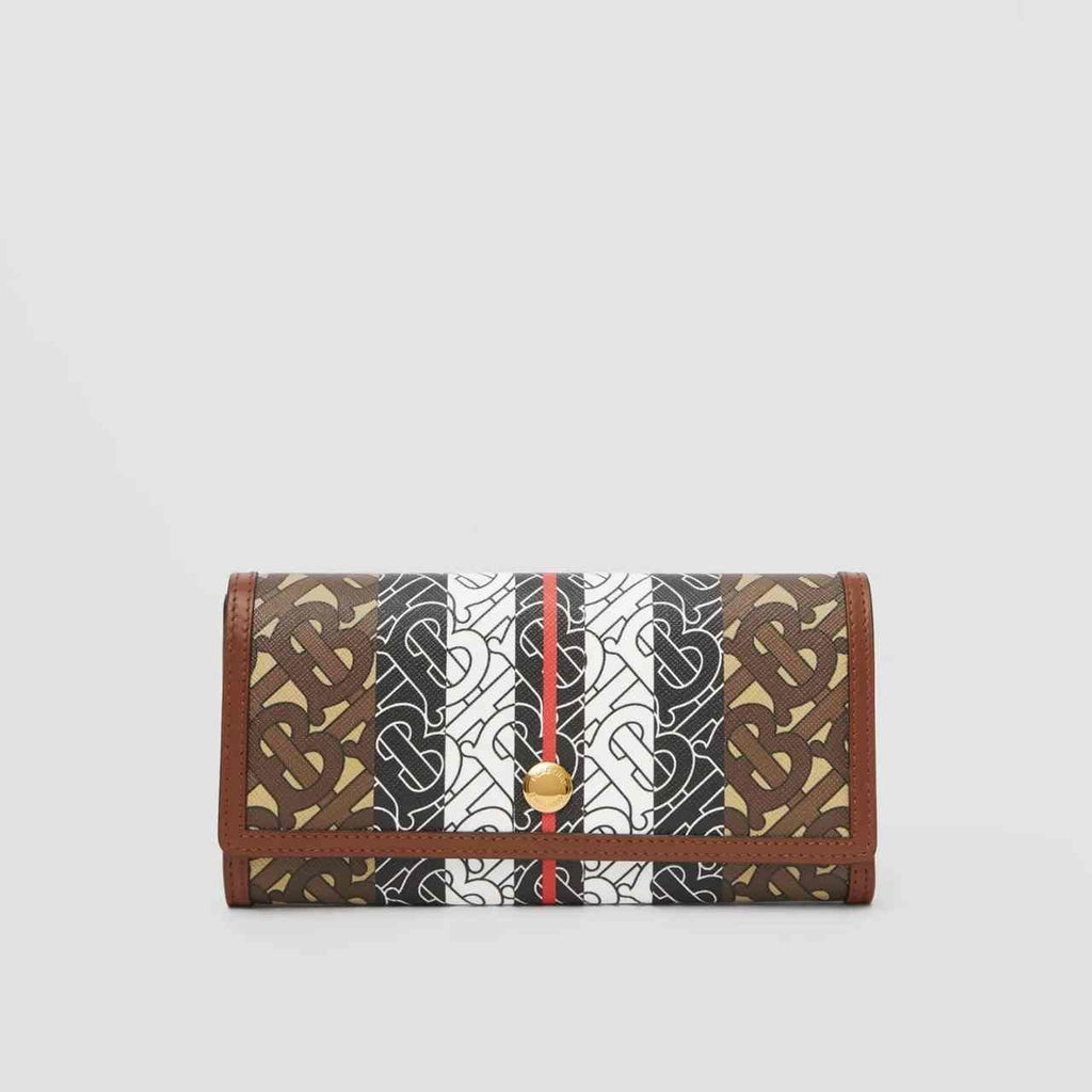 Burberry Monogram Stripe E-canvas Continental Wallet