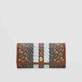 Burberry Monogram Stripe E-canvas Continental Wallet