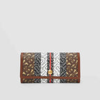 Burberry Monogram Stripe E-canvas Continental Wallet