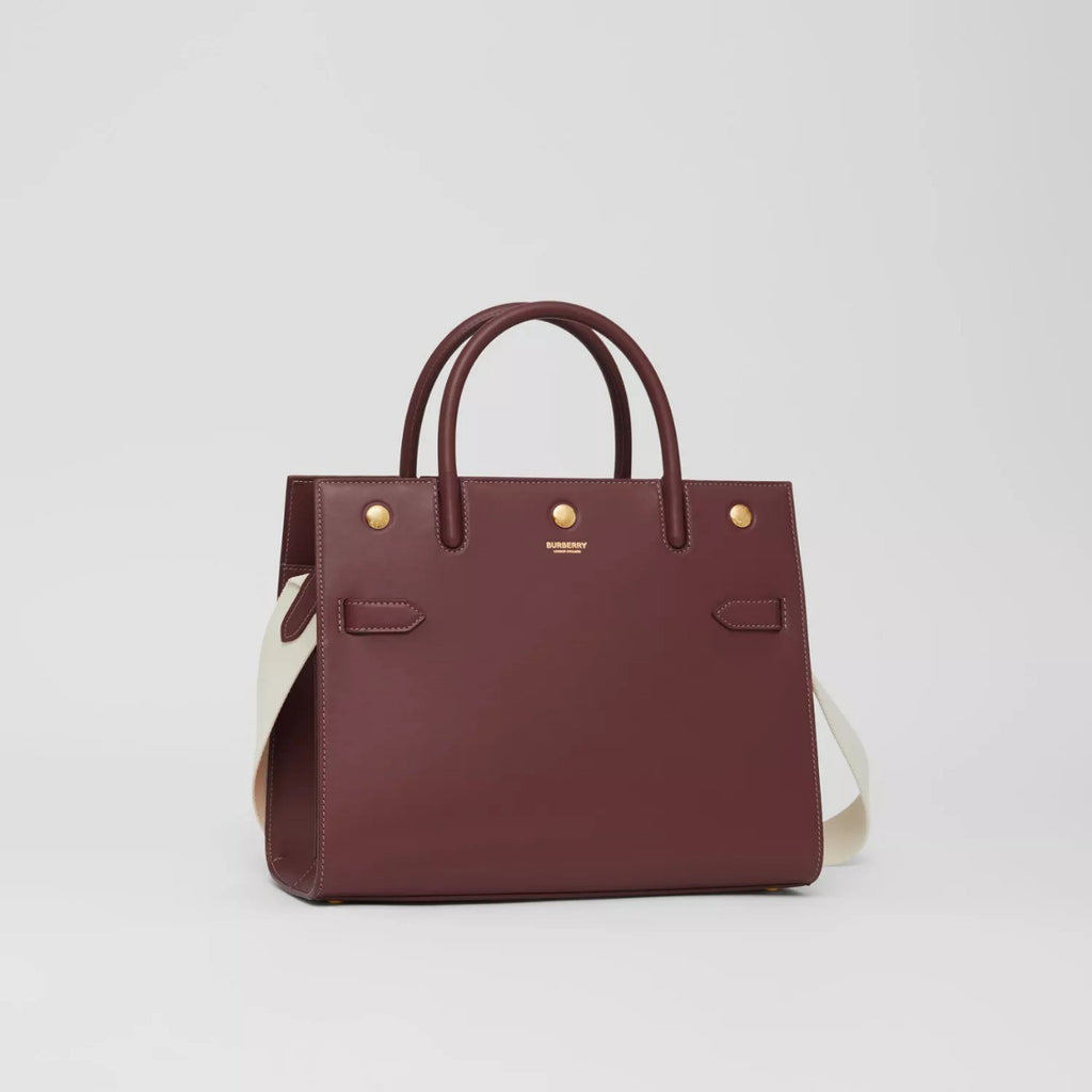 Burberry Medium Leather Two-handle Title Bag