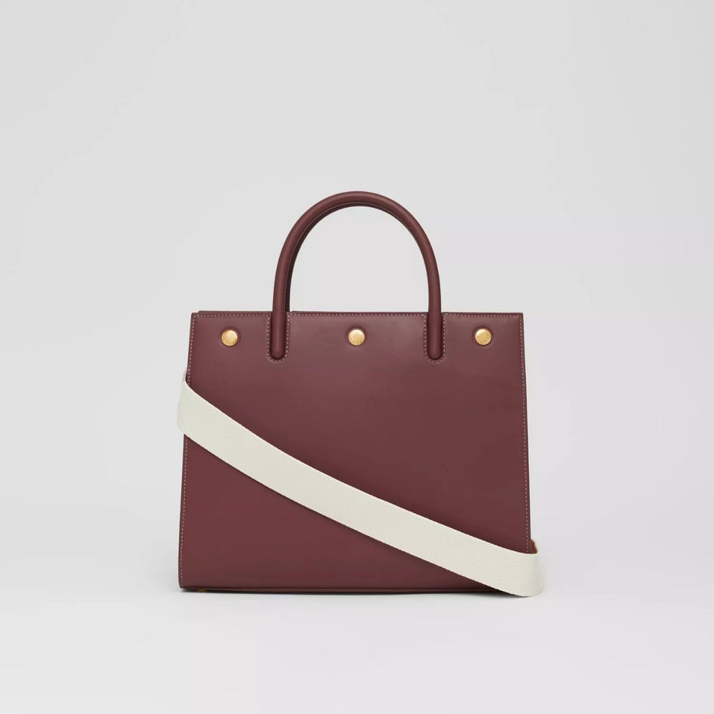 Burberry Medium Leather Two-handle Title Bag