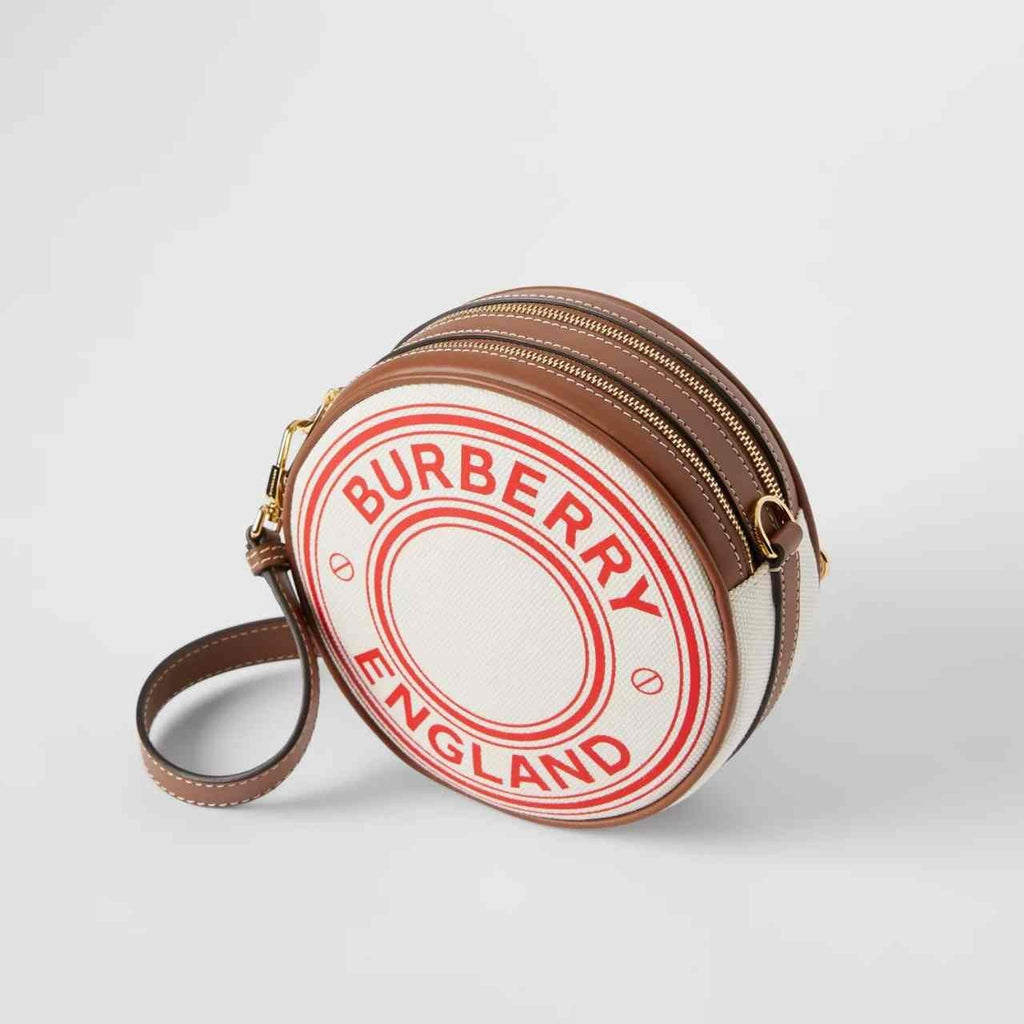 Burberry Logo Graphic Canvas and Leather Louise Bag