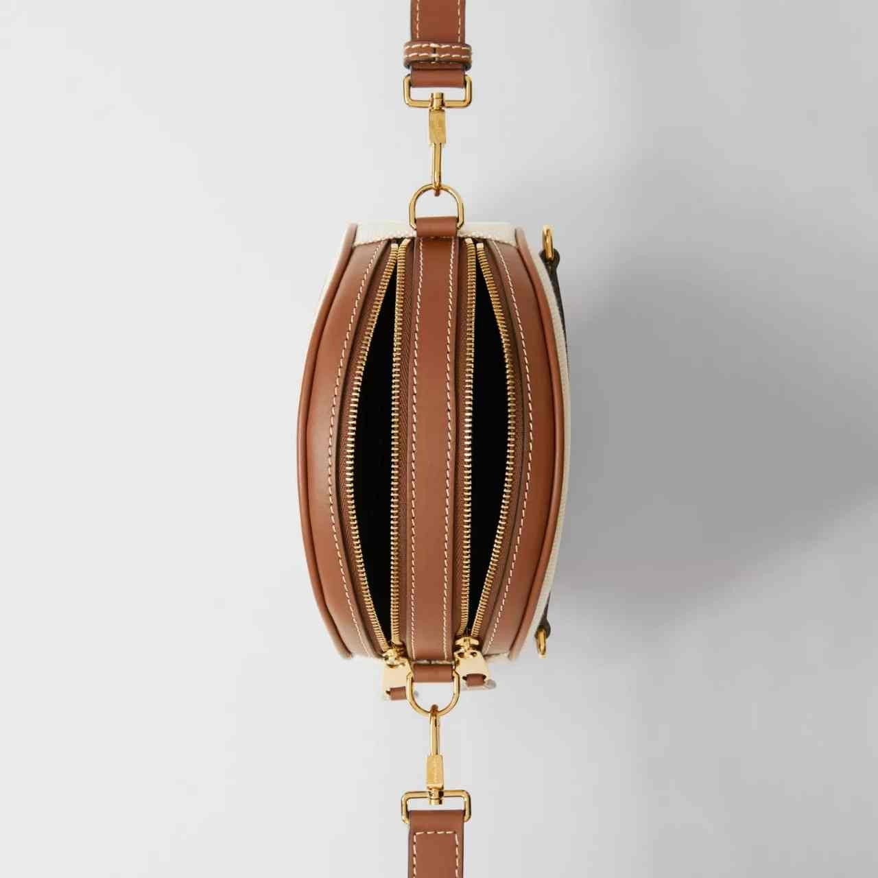 Burberry Logo Graphic Canvas and Leather Louise Bag