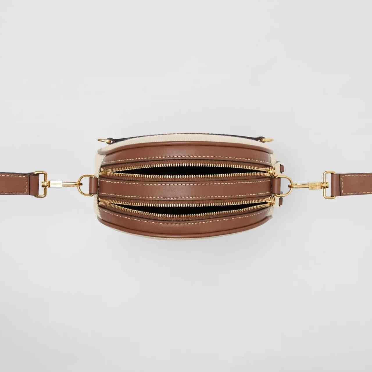 Burberry Logo Graphic Canvas and Leather Louise Bag