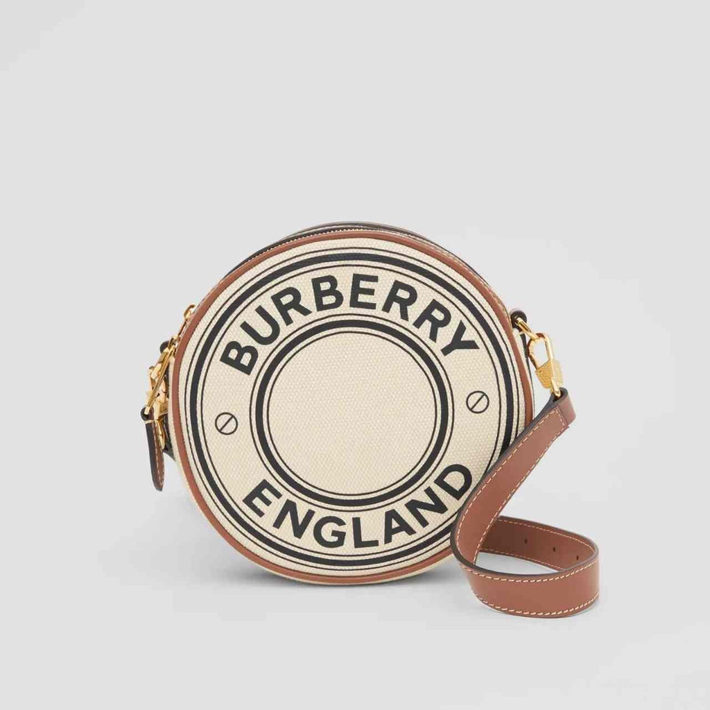 Burberry Logo Graphic Canvas and Leather Louise Bag