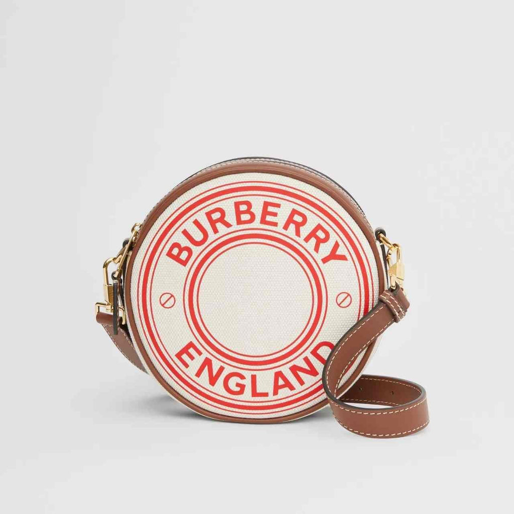 Burberry Logo Graphic Canvas and Leather Louise Bag