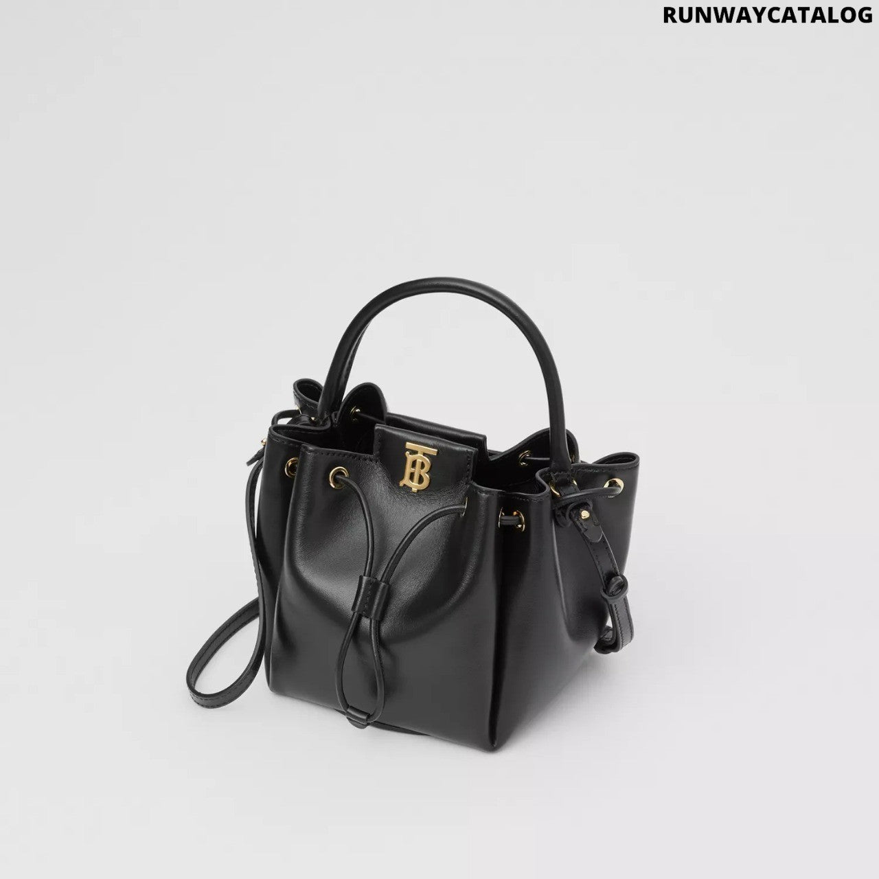 Burberry Monogram Motif Leather Bucket Bag