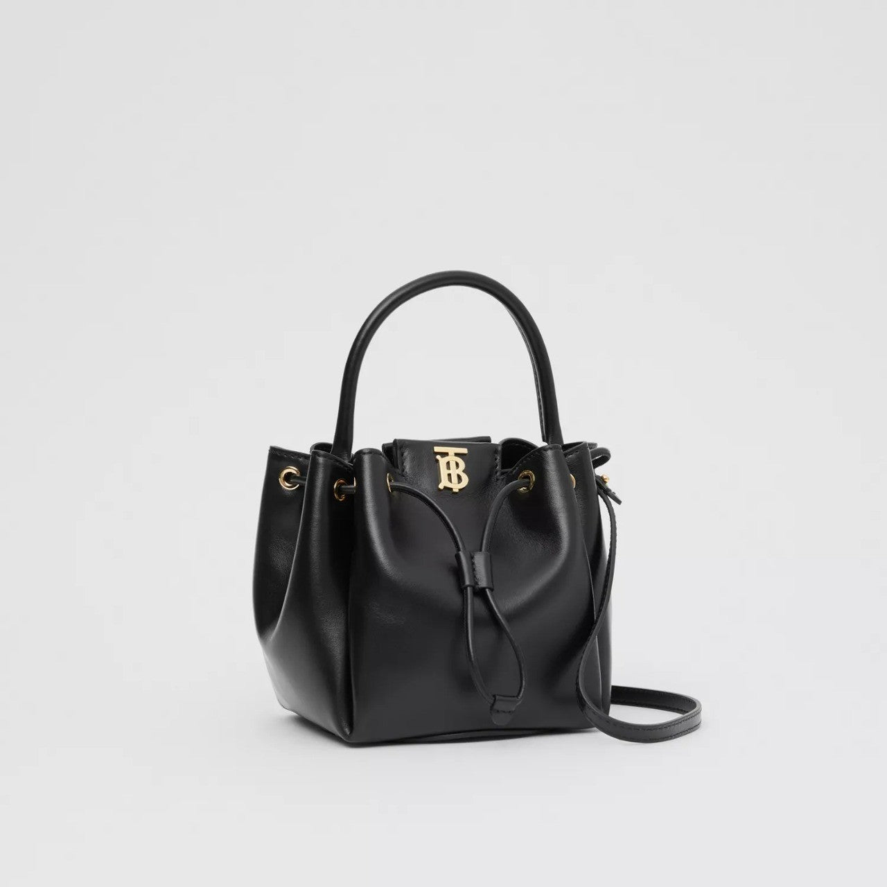 Burberry Monogram Motif Leather Bucket Bag